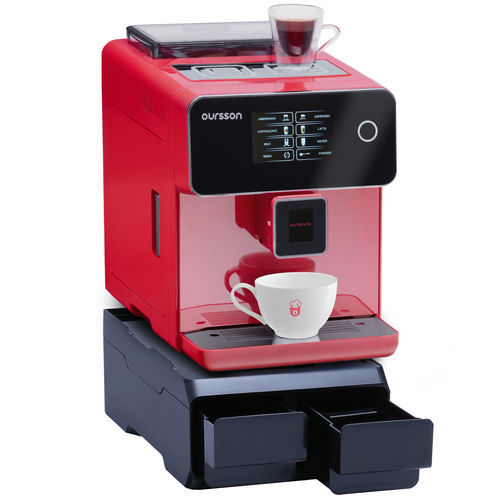 Espressor Semiprofesional Superautomat Oursson AM6250/RD-PRO, 19 bar, ecran tactil color, 6 băuturi, râșniță ceramică, opțiune cafea măcinată, roșu - FOLOSIT
